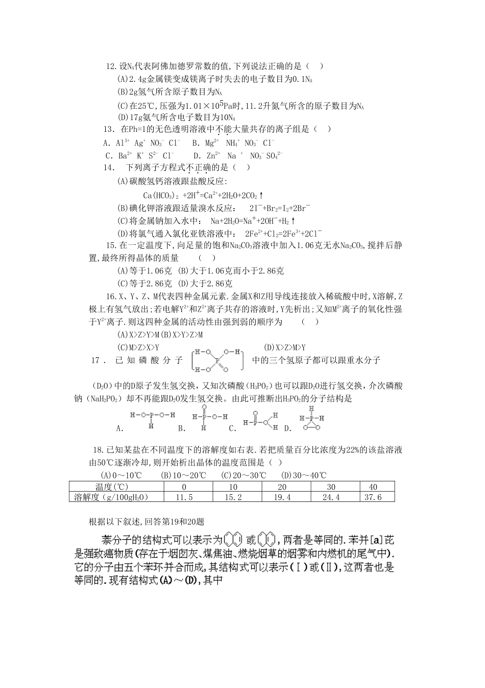 1994年全国卷高考化学真题及答案_第2页