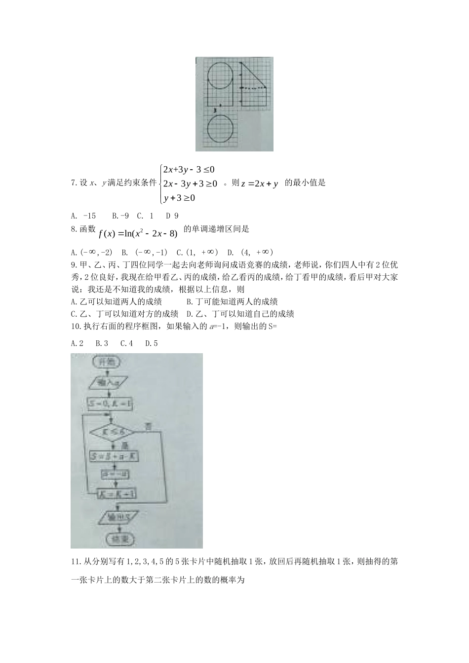 2017全国II卷高考文科数学真题及答案_第2页