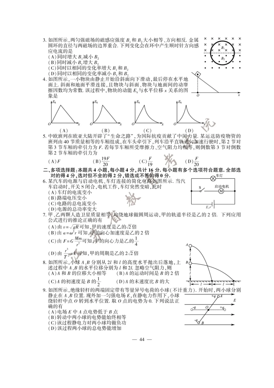 2020年江苏高考物理试题真题及答案_第2页