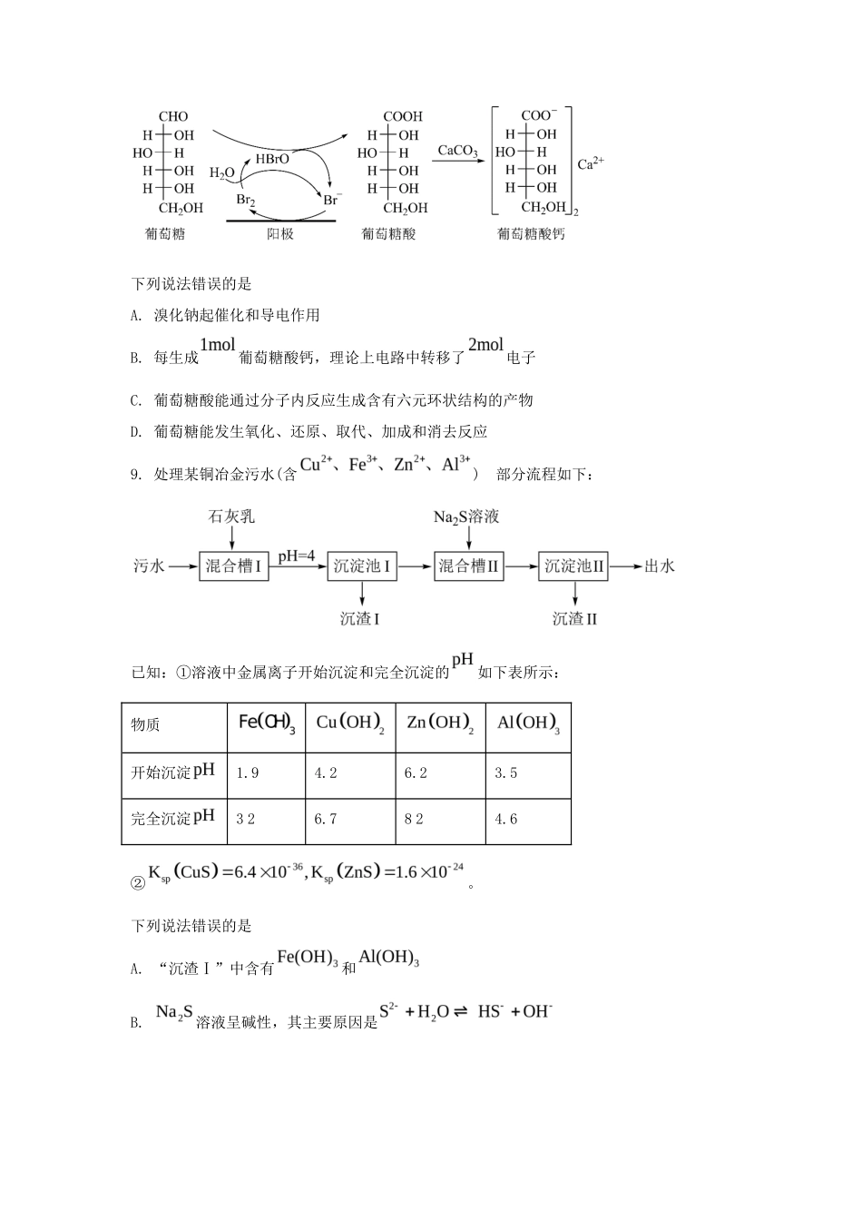 2023年湖南学考选择性考试化学真题及答案_第3页