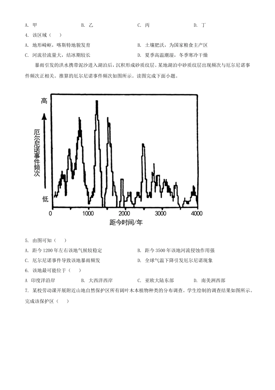 2023年北京学考等级性考试地理真题及答案_第2页