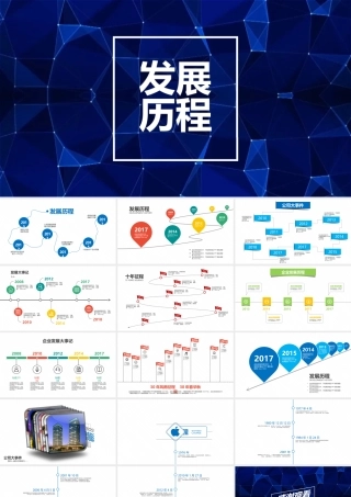 时间轴公司发展历程企业大事记PPT模板