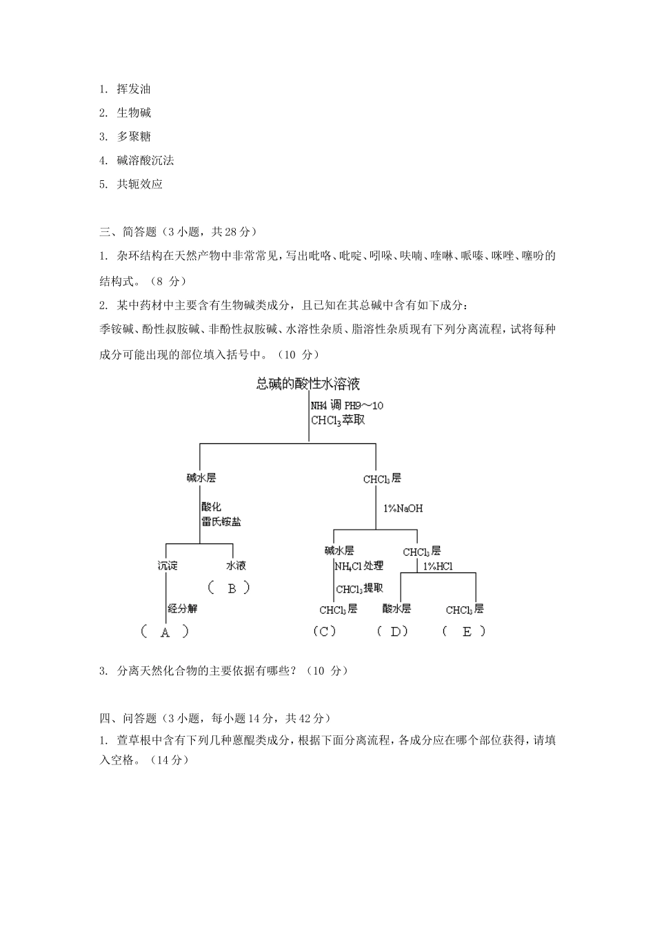 2020浙江杭州师范大学药学综合考研真题_第3页