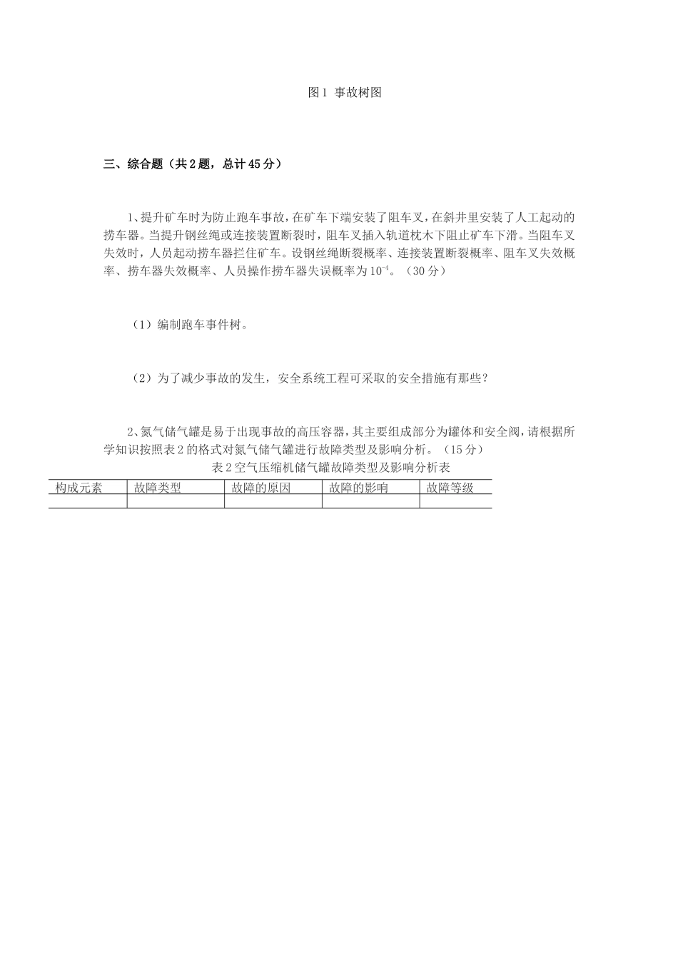 2020年云南昆明理工大学安全系统工程考研真题A卷_第3页