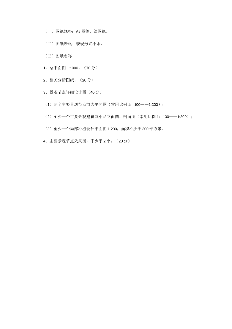2020年云南昆明理工大学风景园林设计作图考研真题A卷_第2页