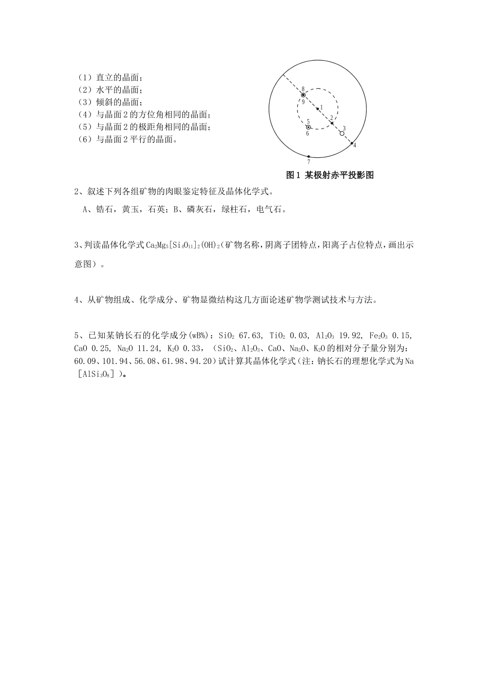 2020年云南昆明理工大学结晶学与矿物学考研真题A卷_第3页