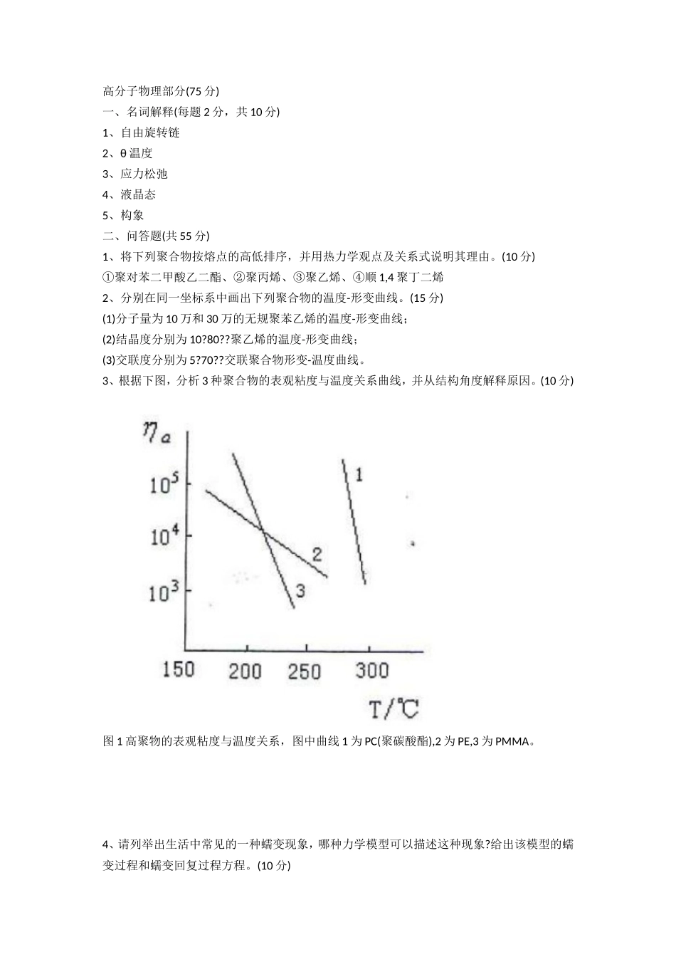 2020年山东科技大学高分子化学与物理考研真题_第2页