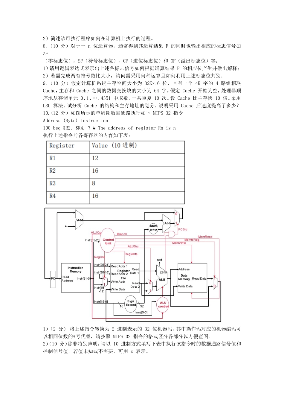 2018江苏南京航空航天大学计算机专业基础考研真题_第2页