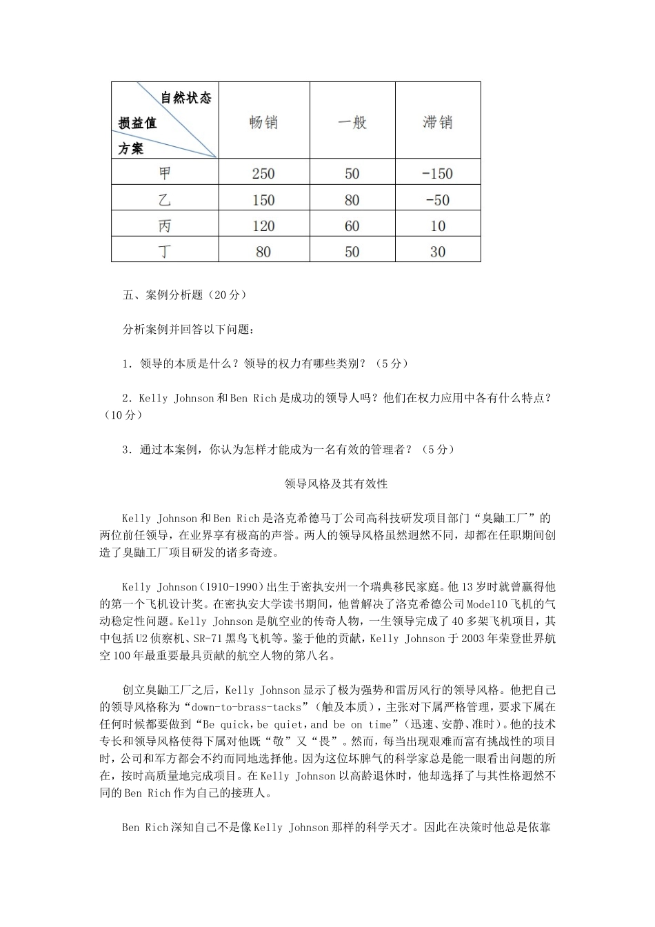 2018年江苏南京航空航天大学管理学原理考研真题A卷_第2页