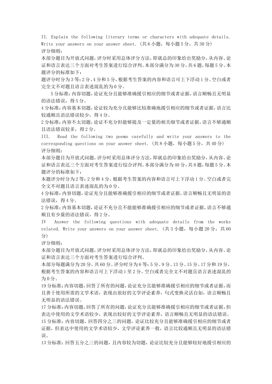 2019年湖北武汉科技大学英美文学基础考研真题及答案_第3页