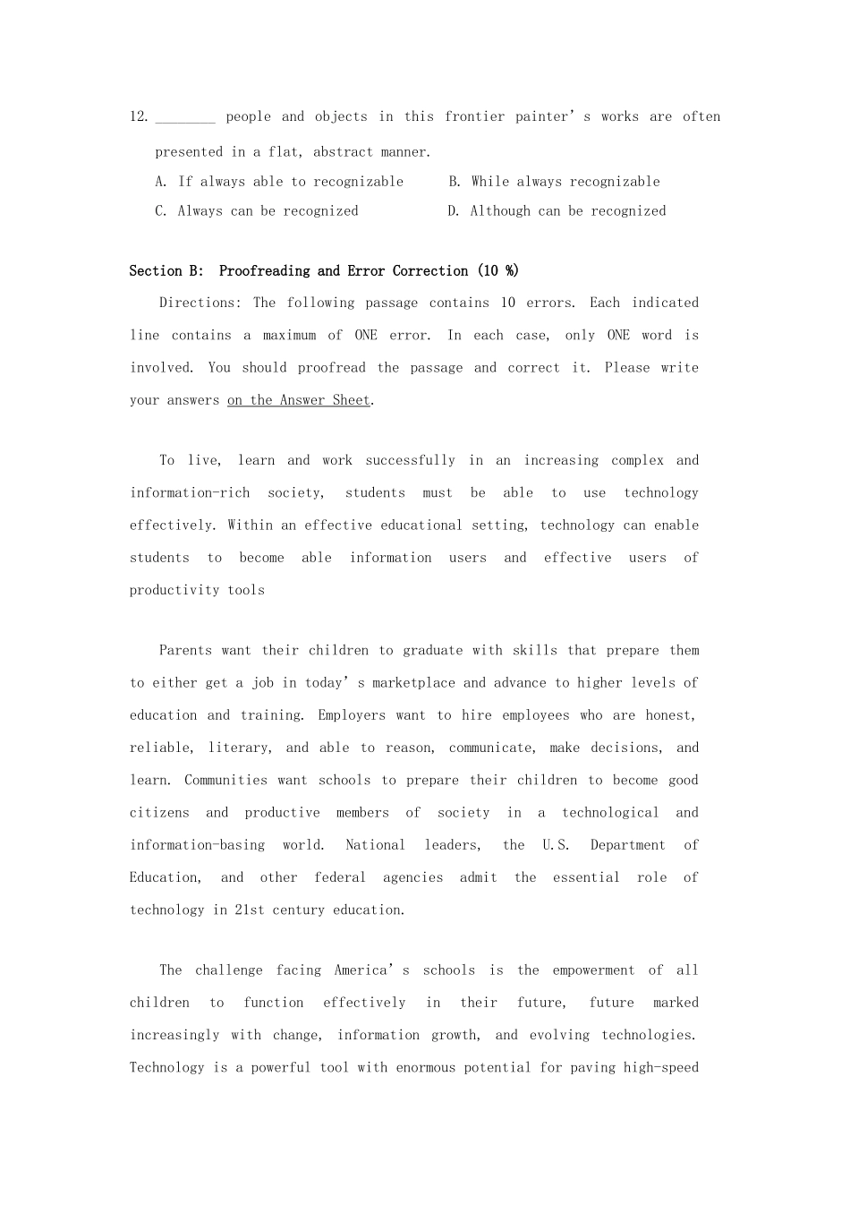 2020年广西民族大学翻译硕士英语考研真题A卷_第3页