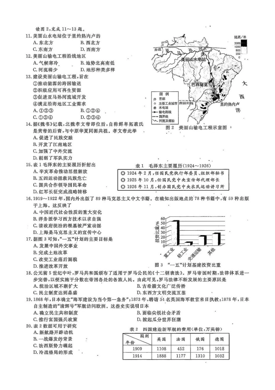 2022年浙江温州中考社会试题及答案_第2页