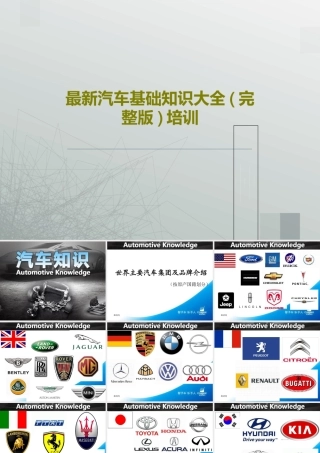 最新汽车基础知识大全完整版培训PPT共243页