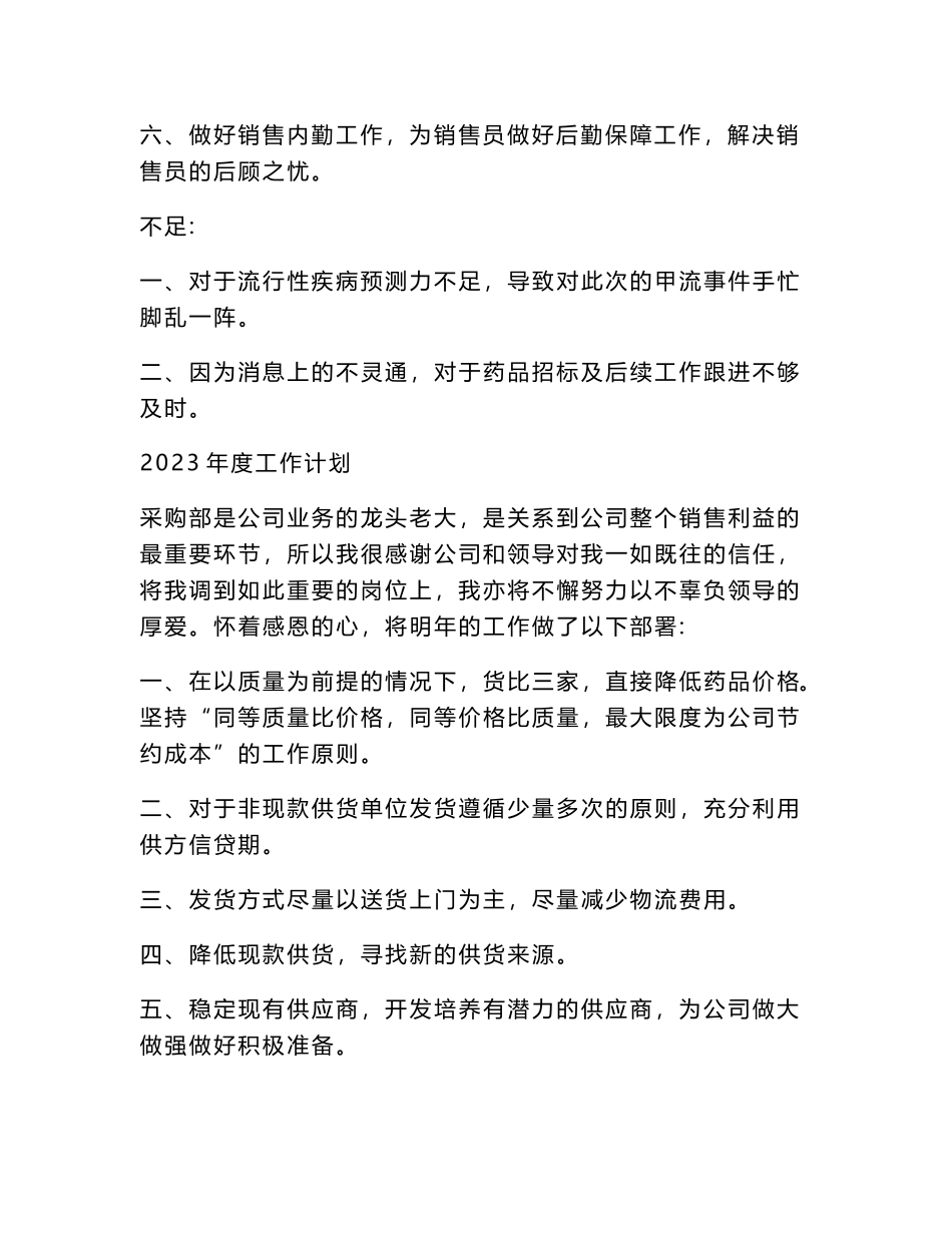 公司员工2023年度工作总结及2023年度工作计划_2024年工作计划_第2页