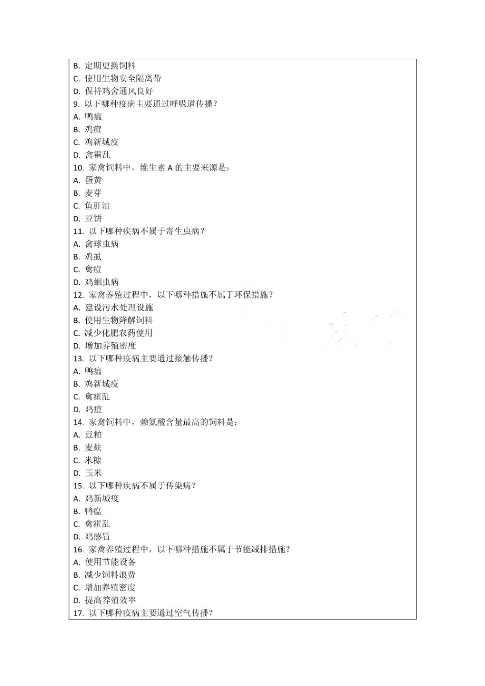 家禽产业链分析考核试卷_第2页