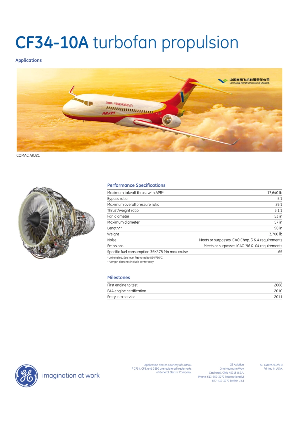 ARJ21飞机发动机CF34-10A官方数据_第2页