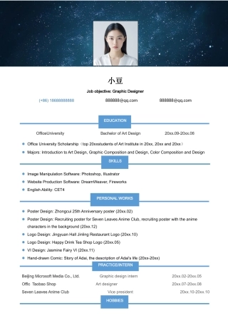英文简历-单页08