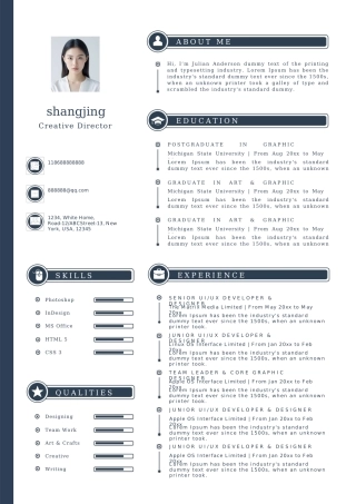 英文简历-双页02