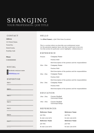 英文简历-双页23