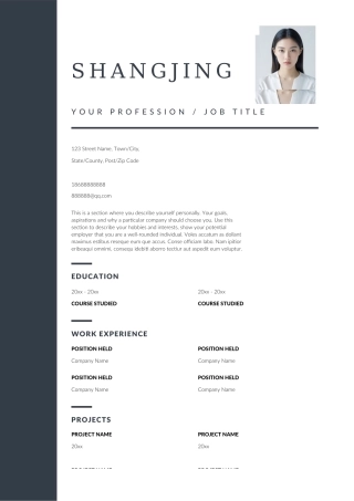 英文简历-双页31