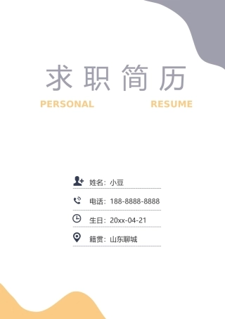 莫兰迪风简历-34