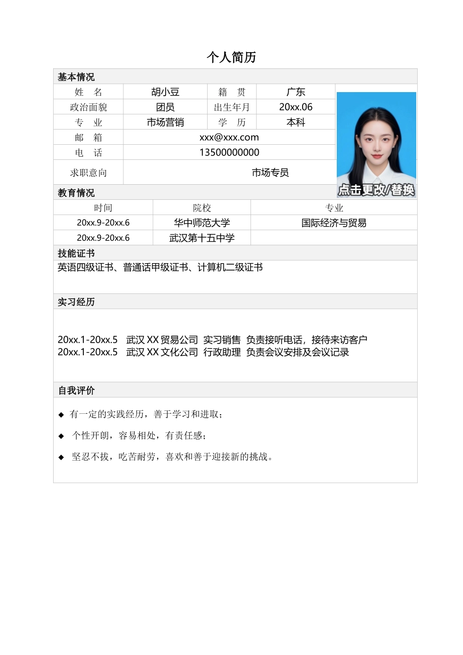 市场专员-单页103-表格_第1页