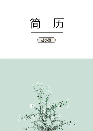 四页简历032-封面+内容+自荐信