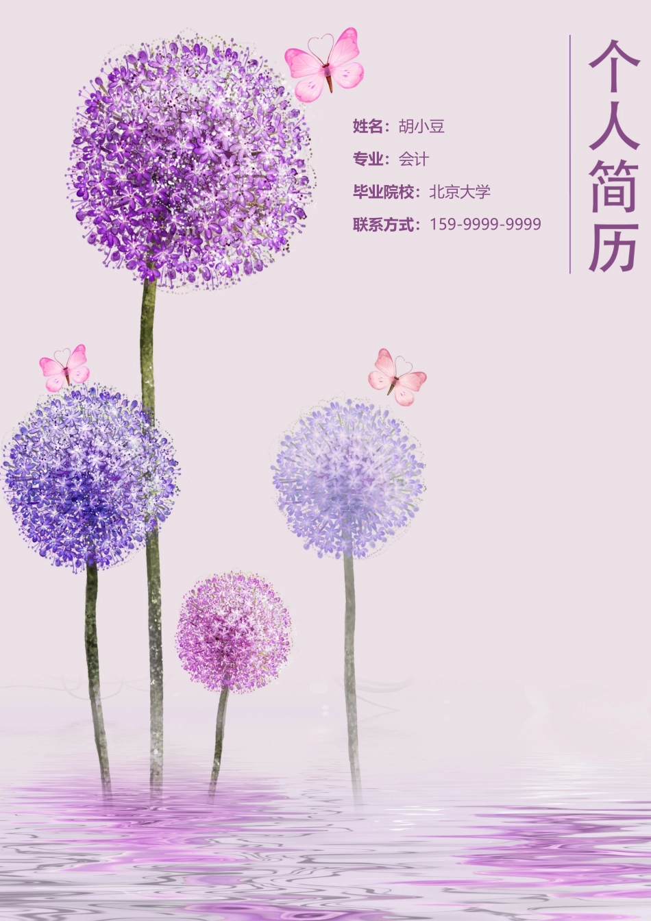 简历三页099-封面+内容+自荐信_第1页