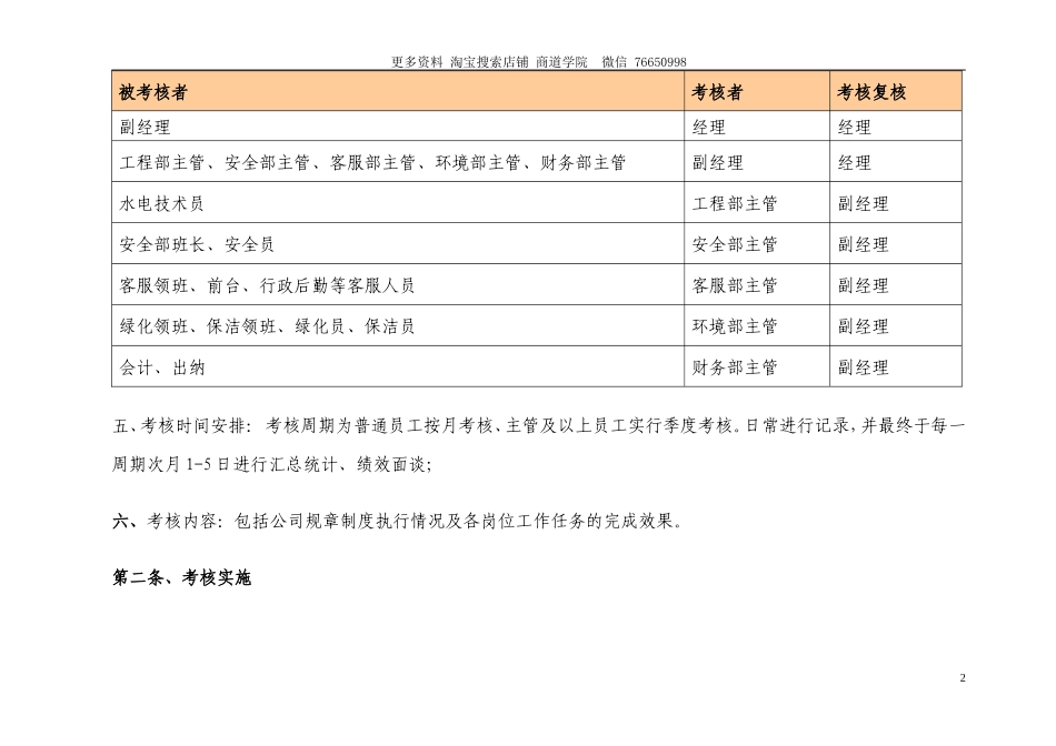 物业公司绩效考核及薪酬方案_第2页