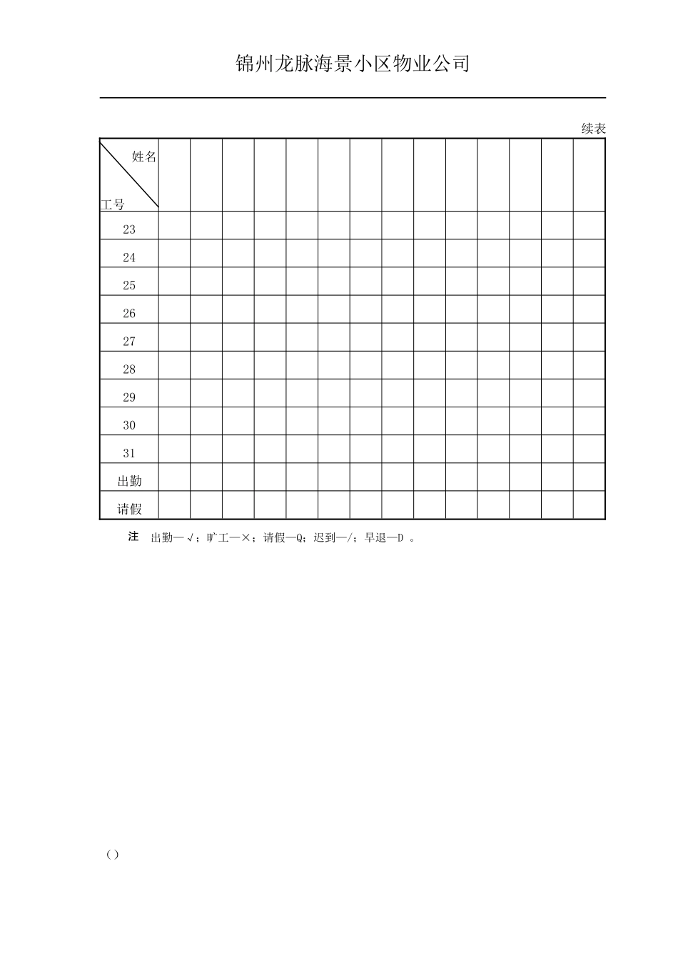 物业公司行政管理表格_第3页