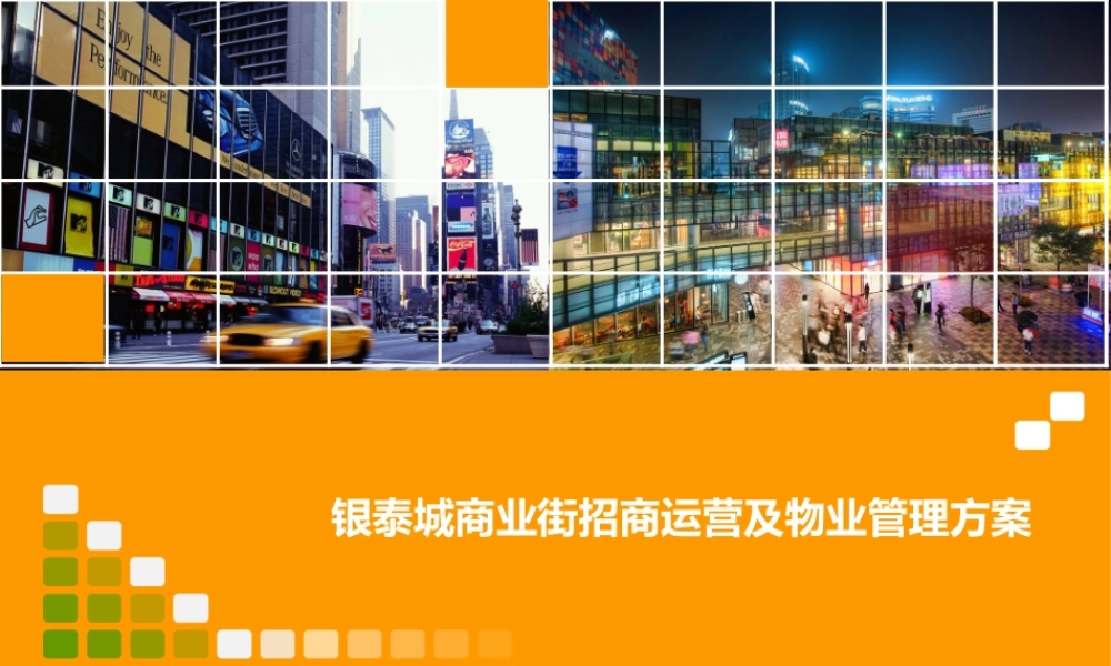 银泰城商业街招商运营及物业管理方案