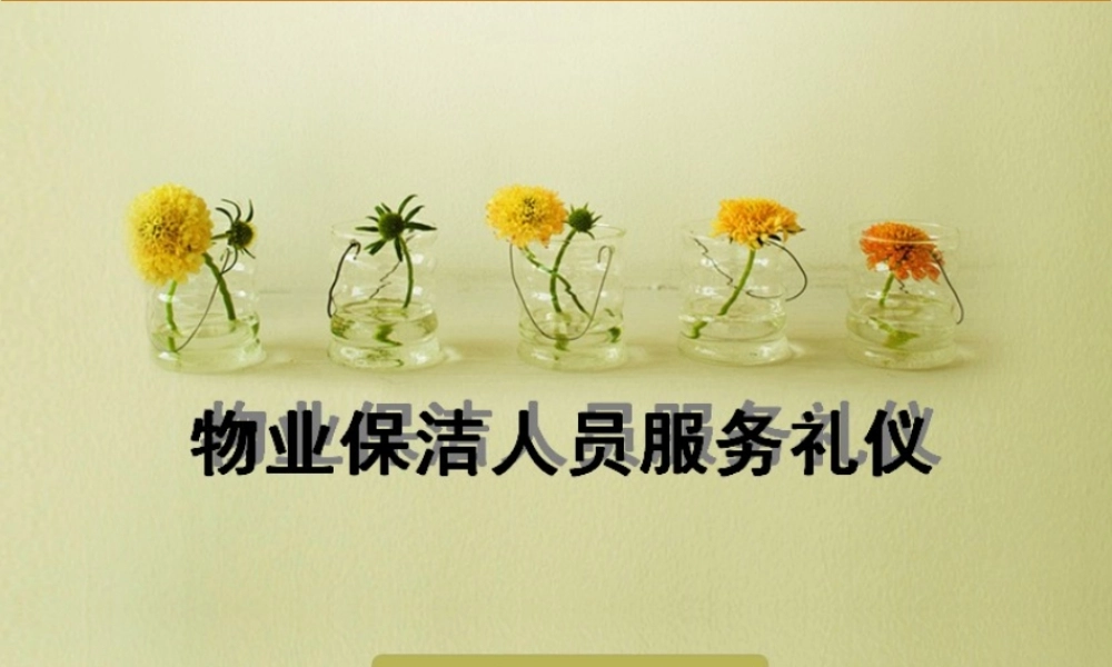物业保洁服务礼仪培训.pot