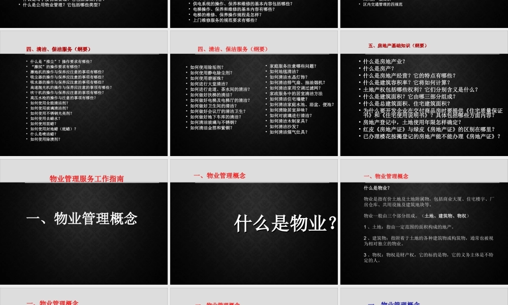 物业管理培训课程(全讲)