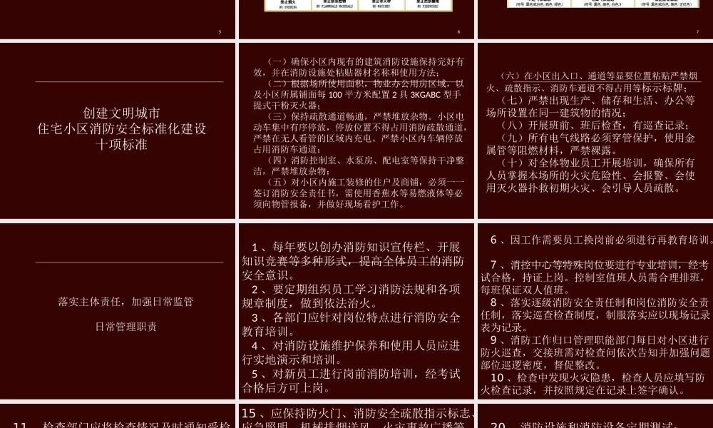 小区物业消防安全培训课件