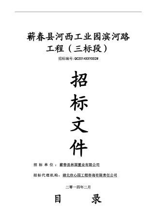 河西工业园滨河路(二次招标)