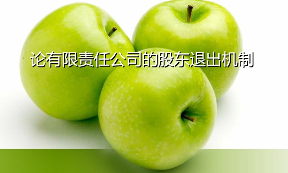 论有限责任公司的股东退出机制