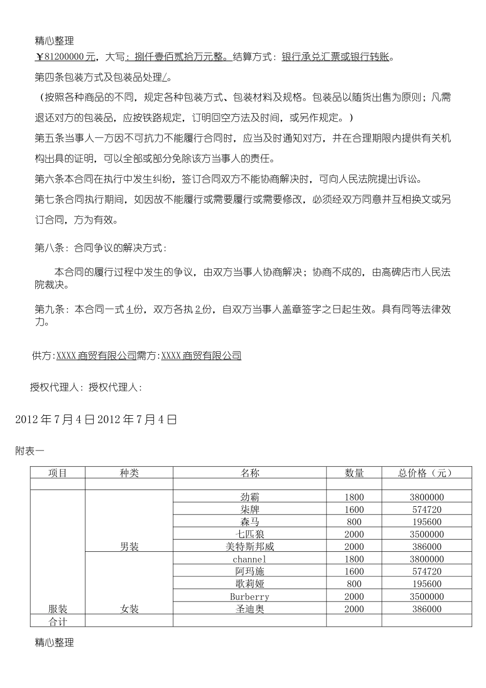 商贸购销合同协议合同书_第2页