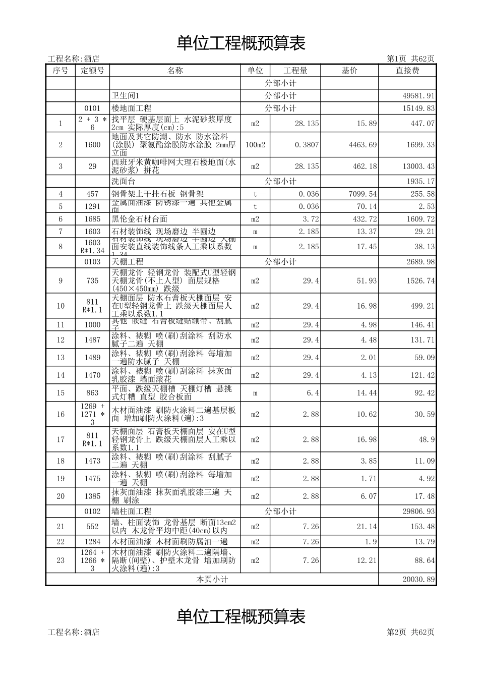 15、北京大酒店装修全套预算_第3页