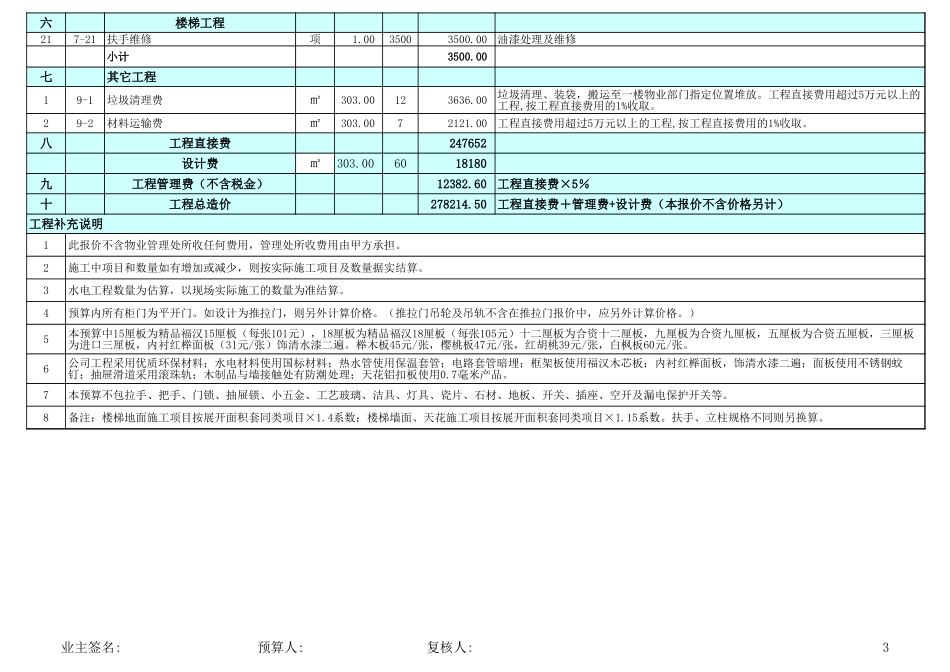 23、大酒店装饰报价表_第3页