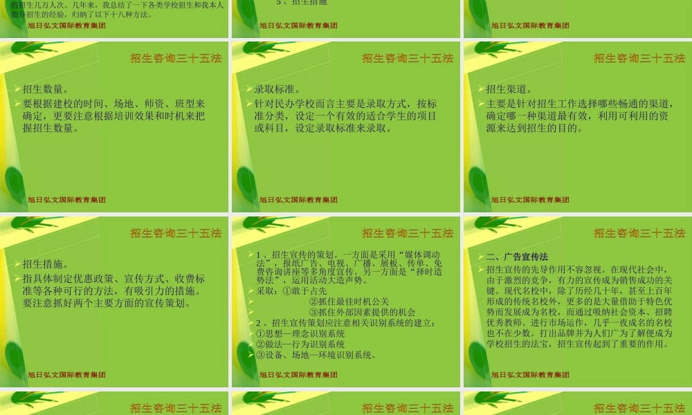 招生策略三十六法