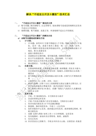 解决“不适宜公开及0播放”技术汇总（浪起）