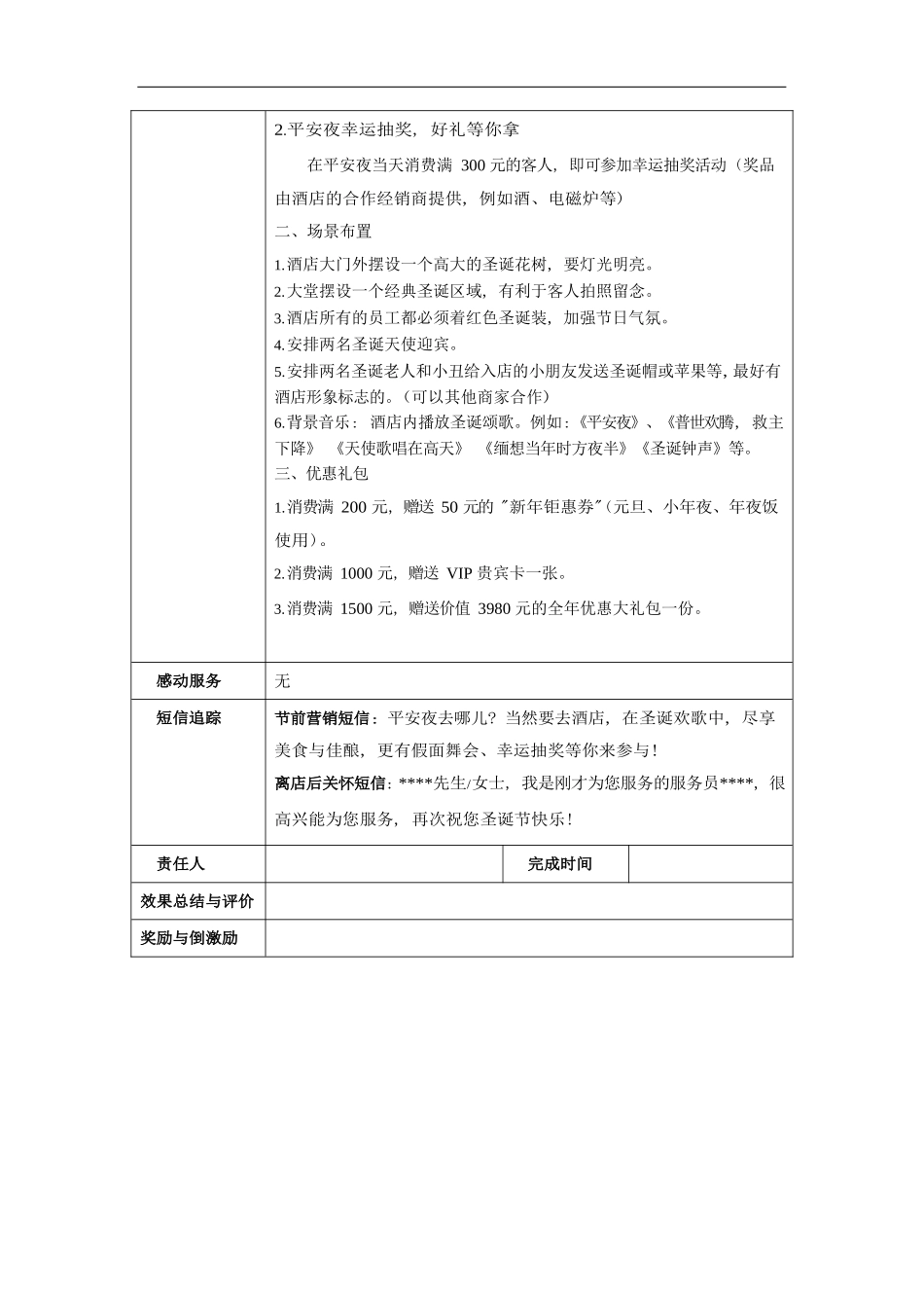 餐厅营销方案：平安夜_第2页