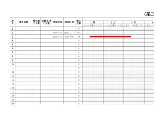 自动生成施工进度计划表(横道图)模板2020