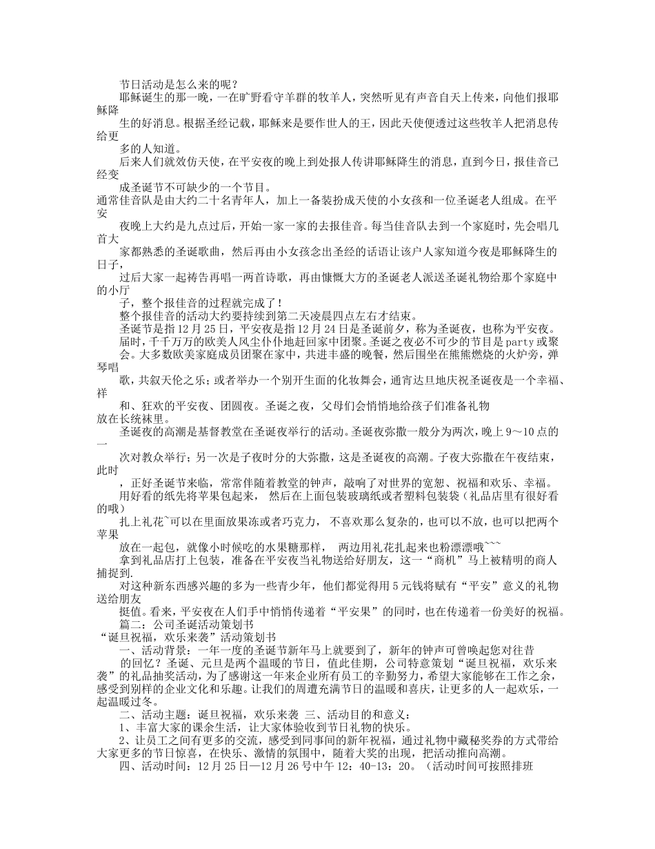 公司圣诞节活动方案(共11篇)_第3页