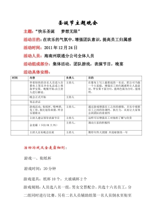 圣诞节主题晚会