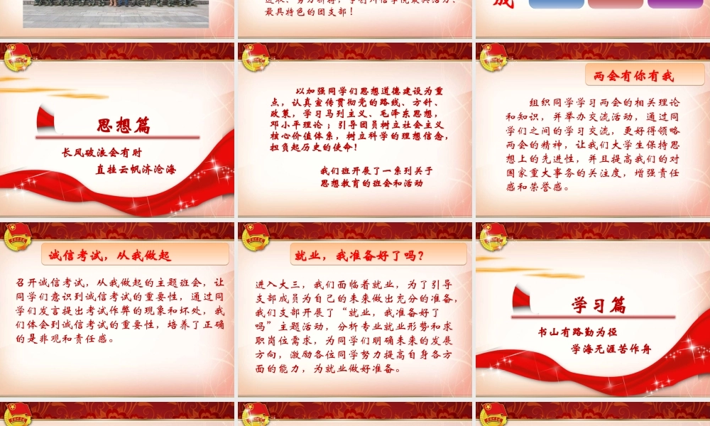 五四红旗团支部评优答辩ppt