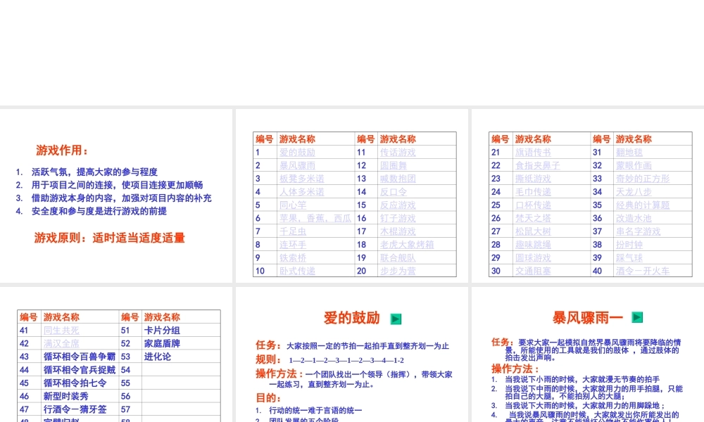拓展训练热身游戏大全(团队建设必备)