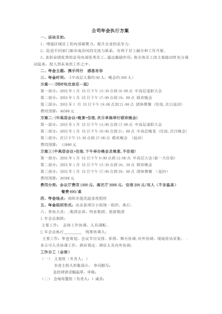 公司年会执行方案