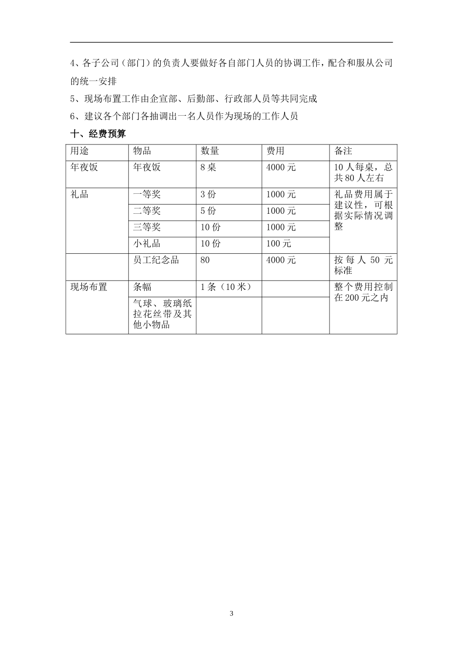 公司新年晚会策划书(公司或企业用)_第3页