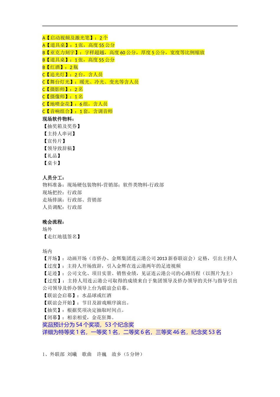金辉房地产集团新年晚会方案_第2页